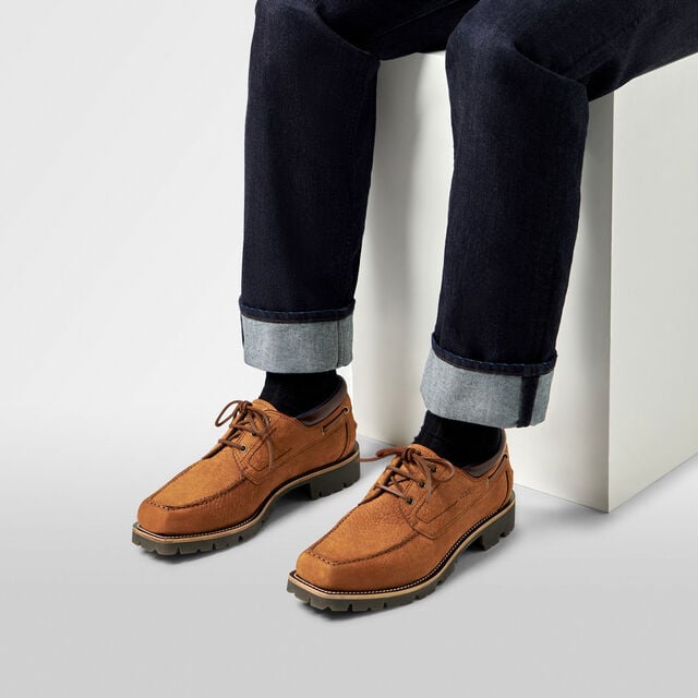 Grand Chemin Nubuck Leather Derby, WALNUT BROWN, hi-res 8