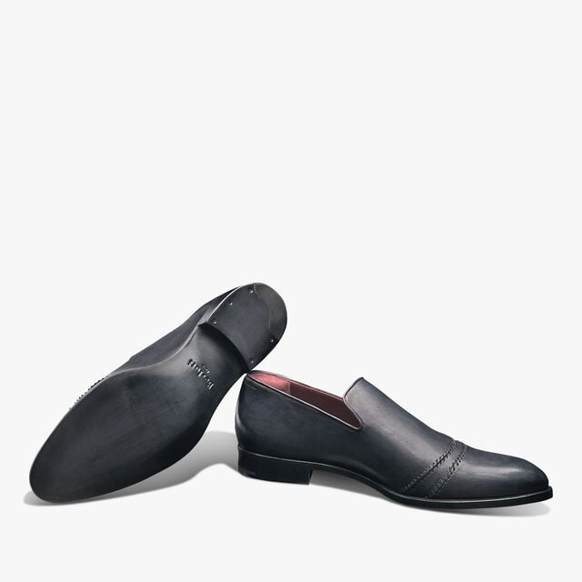Rapiécé-Reprisé Scritto Leather Slipper, LUNA PIENA, hi-res 13