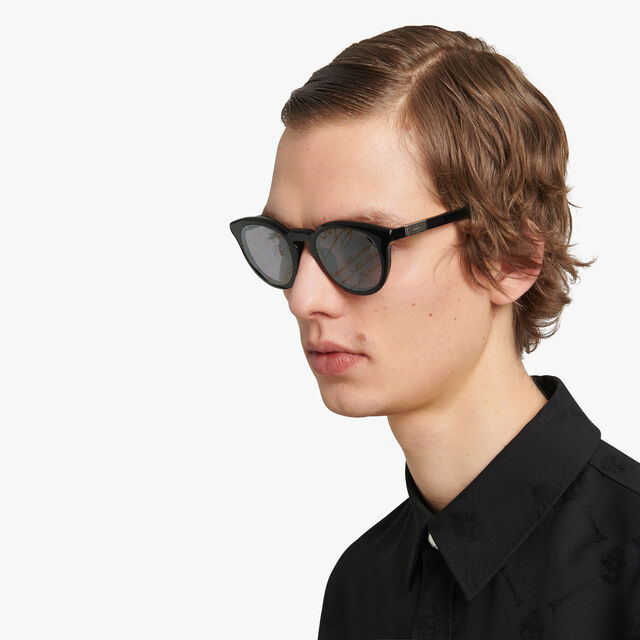 Halo Round Shape Acetate Sunglasses