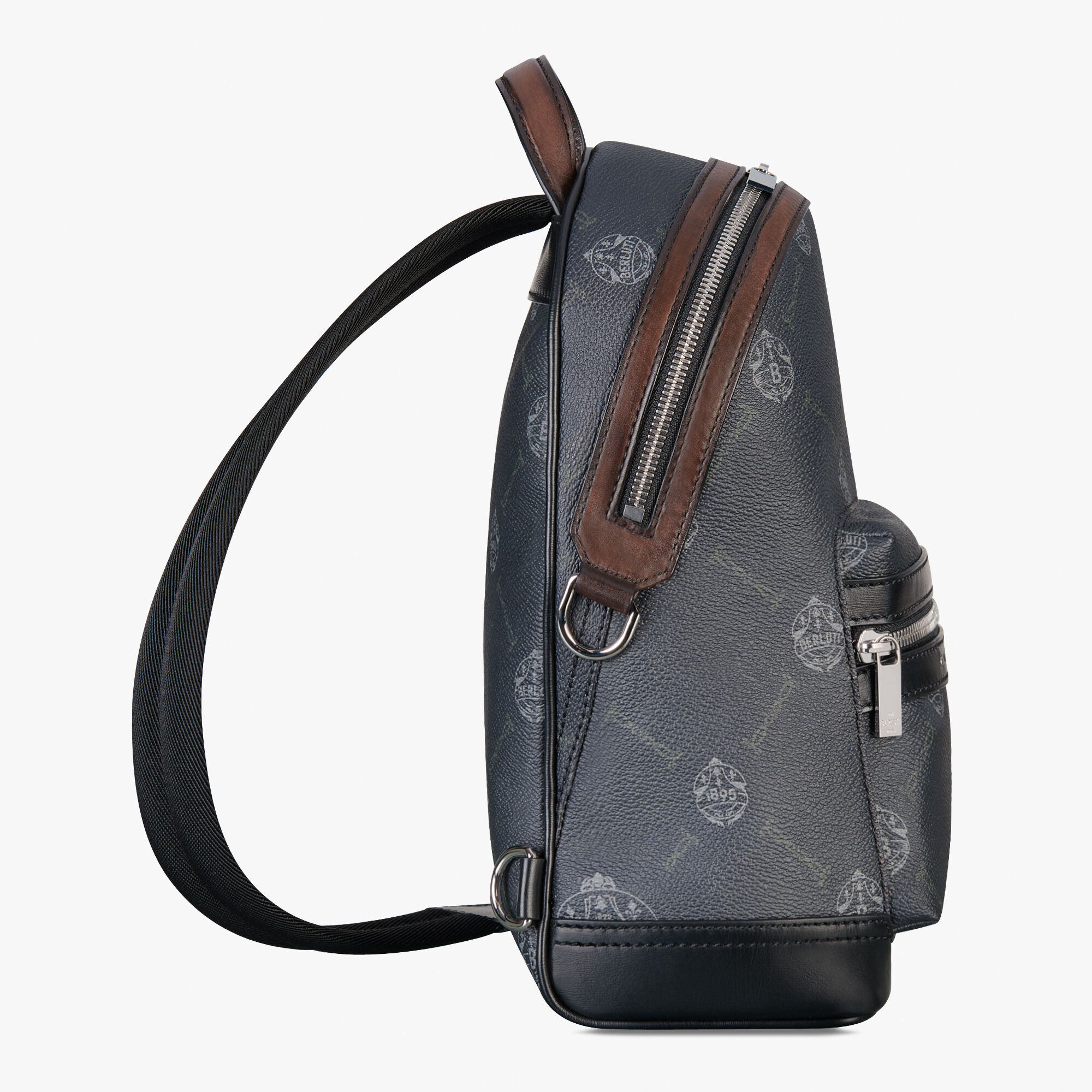small black leather backpack