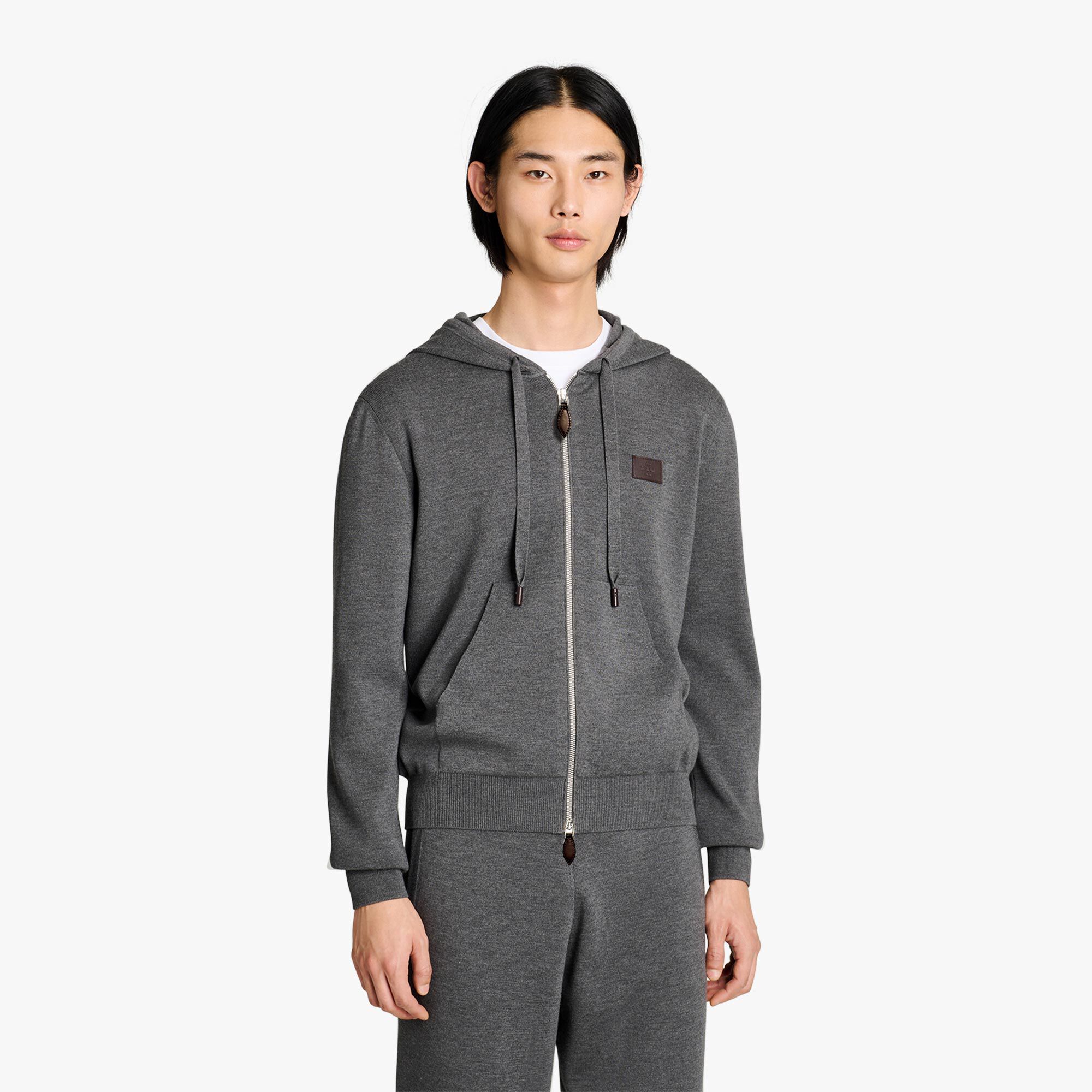 Leather zip hot sale up hoodie