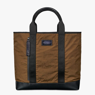 Bag Collections By Berluti Duo Nylon Calf Leather Tote Bag Kaki Hi Res