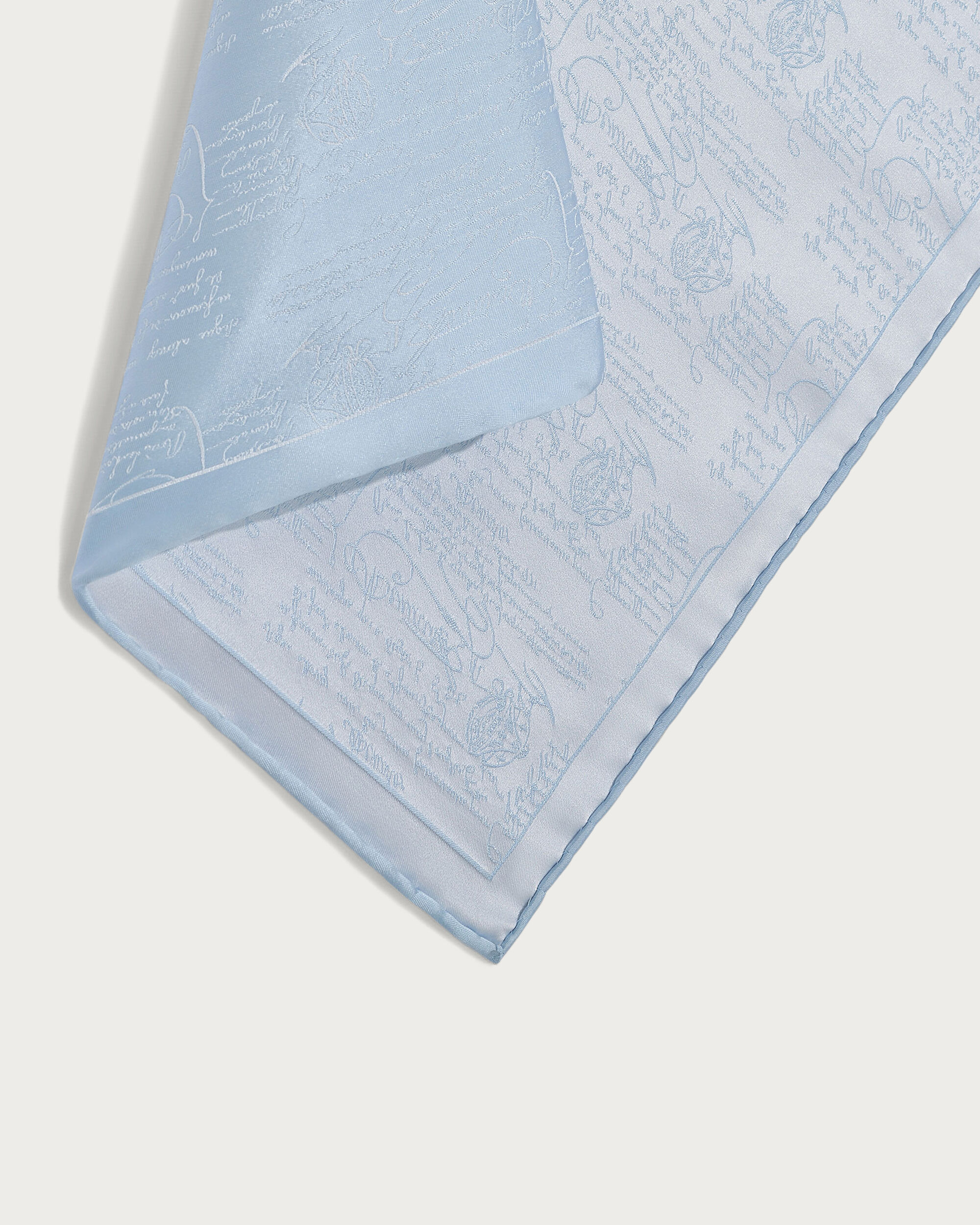 スクリットパターン ハンカチーフ, Sky Blue, hi-res