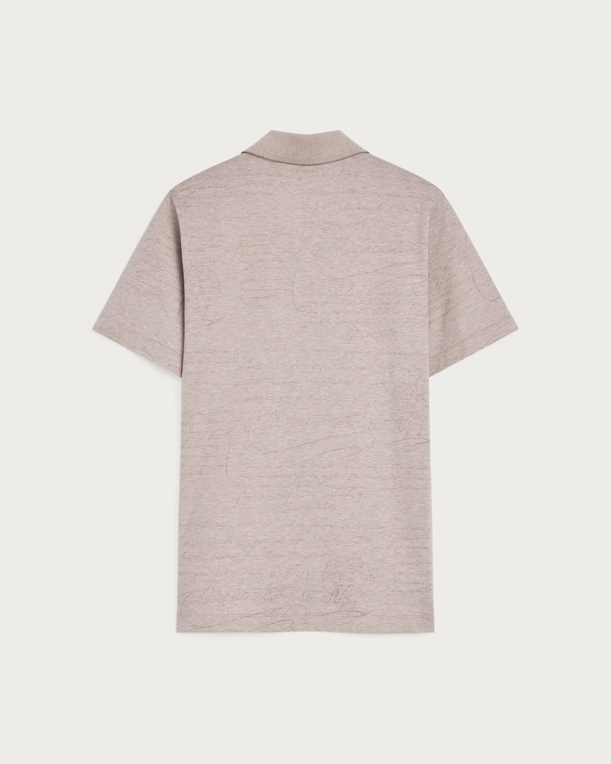Scritto Pattern Piqu&eacute; Polo, Breezy Beige, hi-res