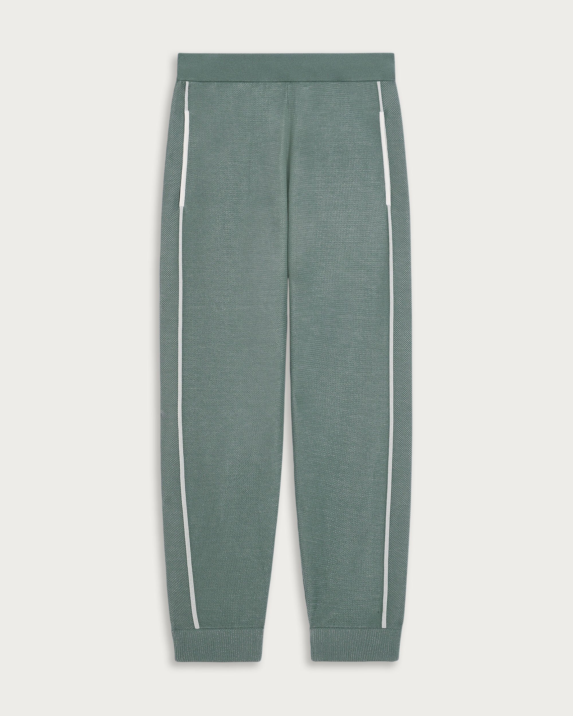 Pantalon de Jogging Shadow avec D&eacute;tail en Cuir, Prasin Green, hi-res