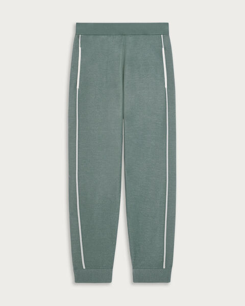 Pantalon de Jogging Shadow avec D&eacute;tail en Cuir, Prasin Green, hi-res