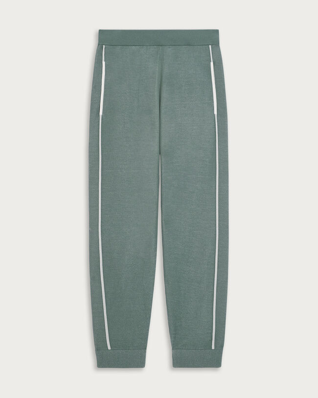 Pantalon de Jogging Shadow avec D&eacute;tail en Cuir, Prasin Green, hi-res