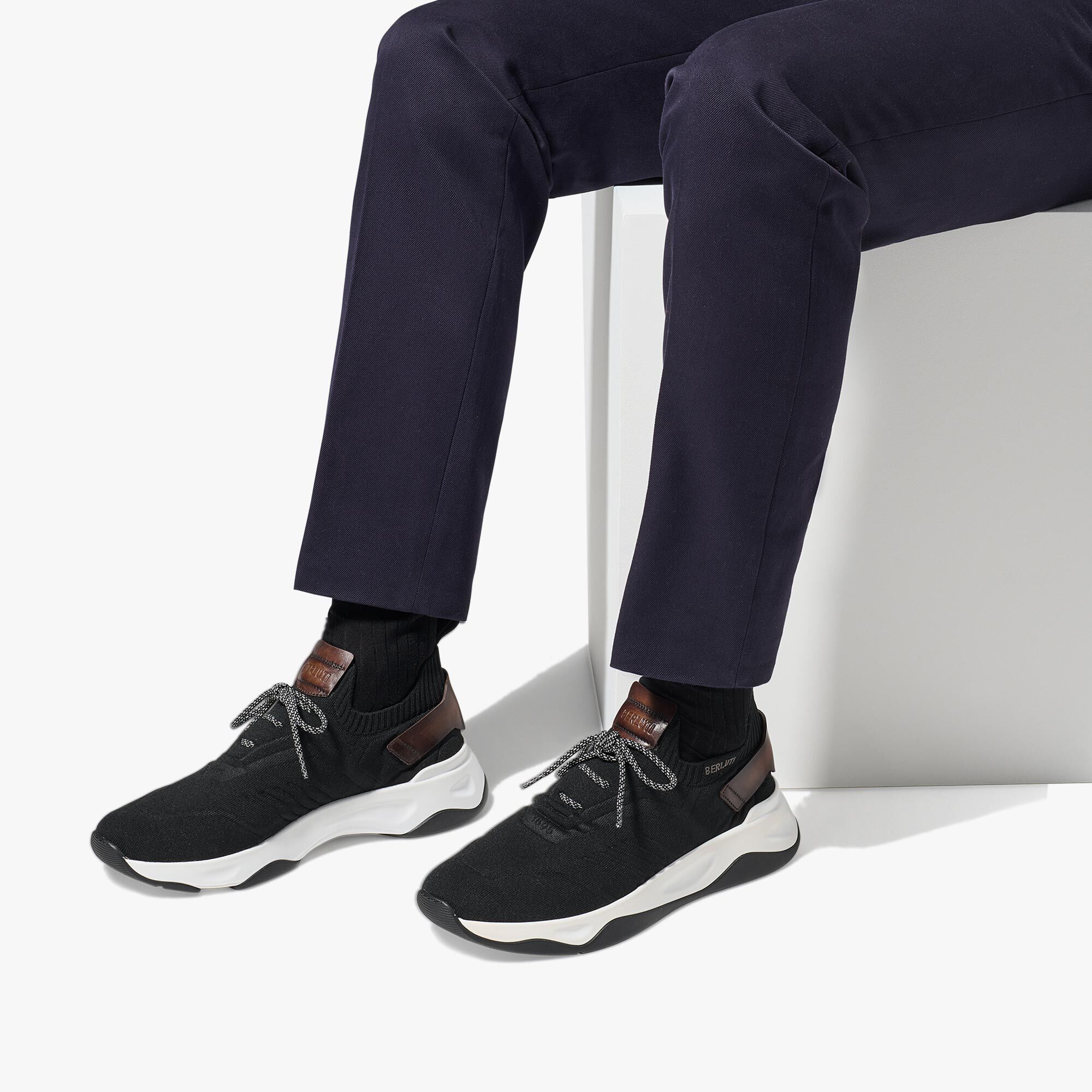 Shadow Knit And Leather Sneaker | Berluti ID