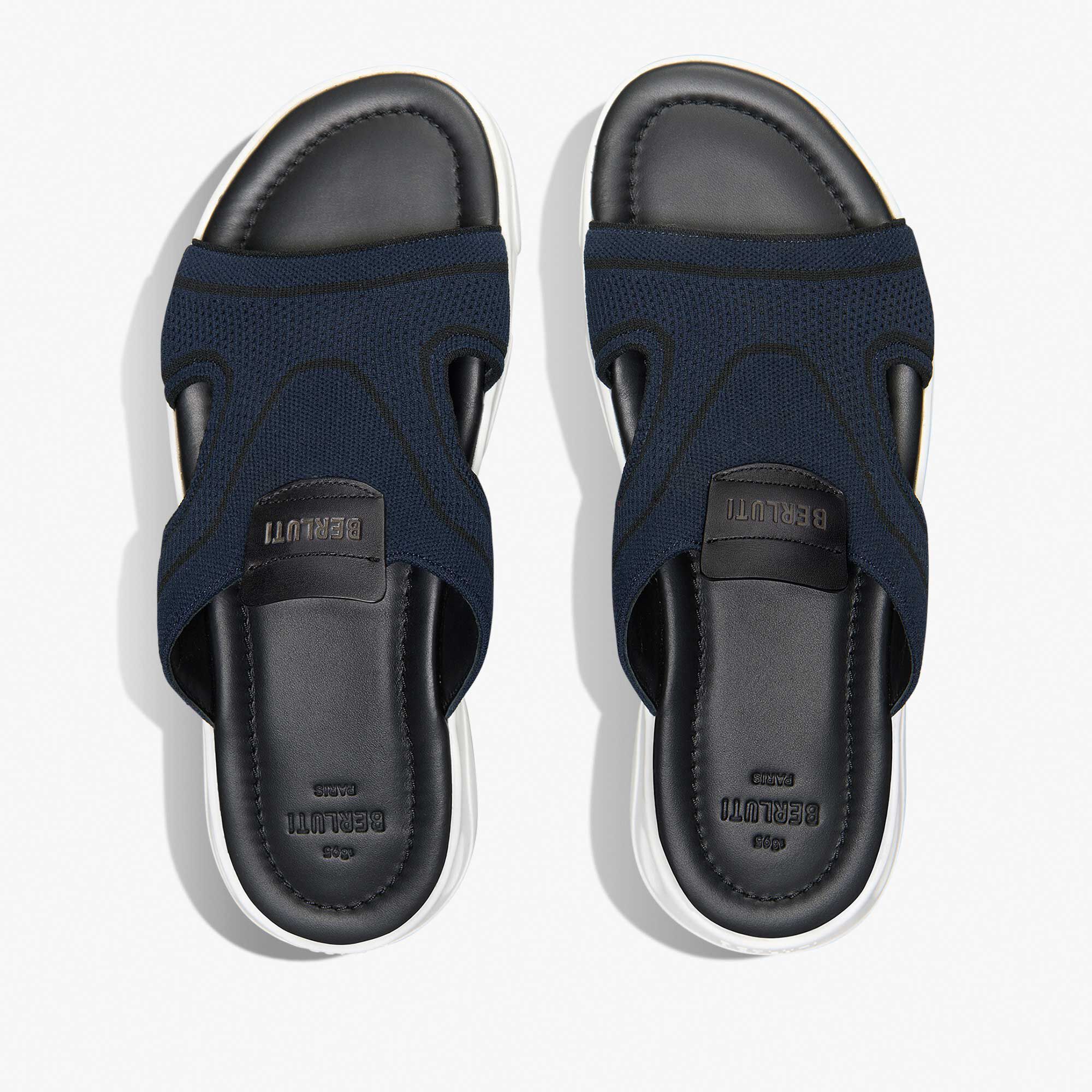 Shadow Knit And Leather Sandal Berluti NG