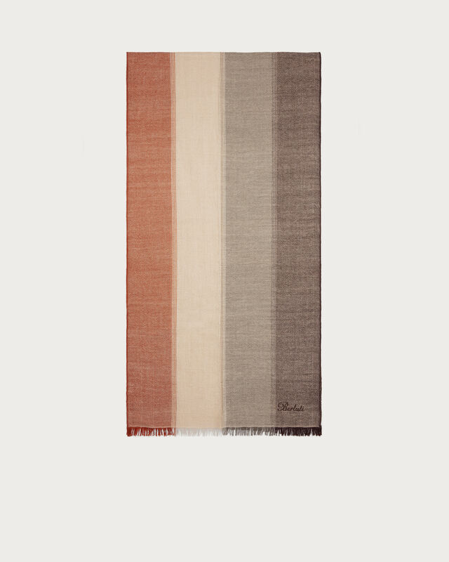 Herringbone Scarf, Amber Brown, hi-res