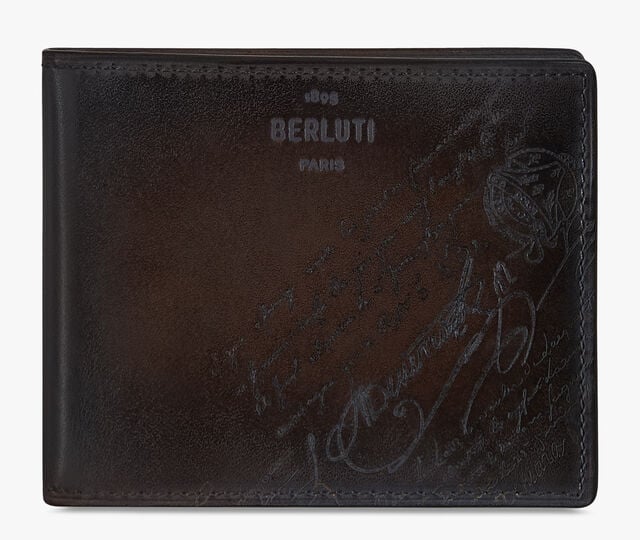 Makore Scritto Swipe Leather Wallet, ICE BLACK, hi-res