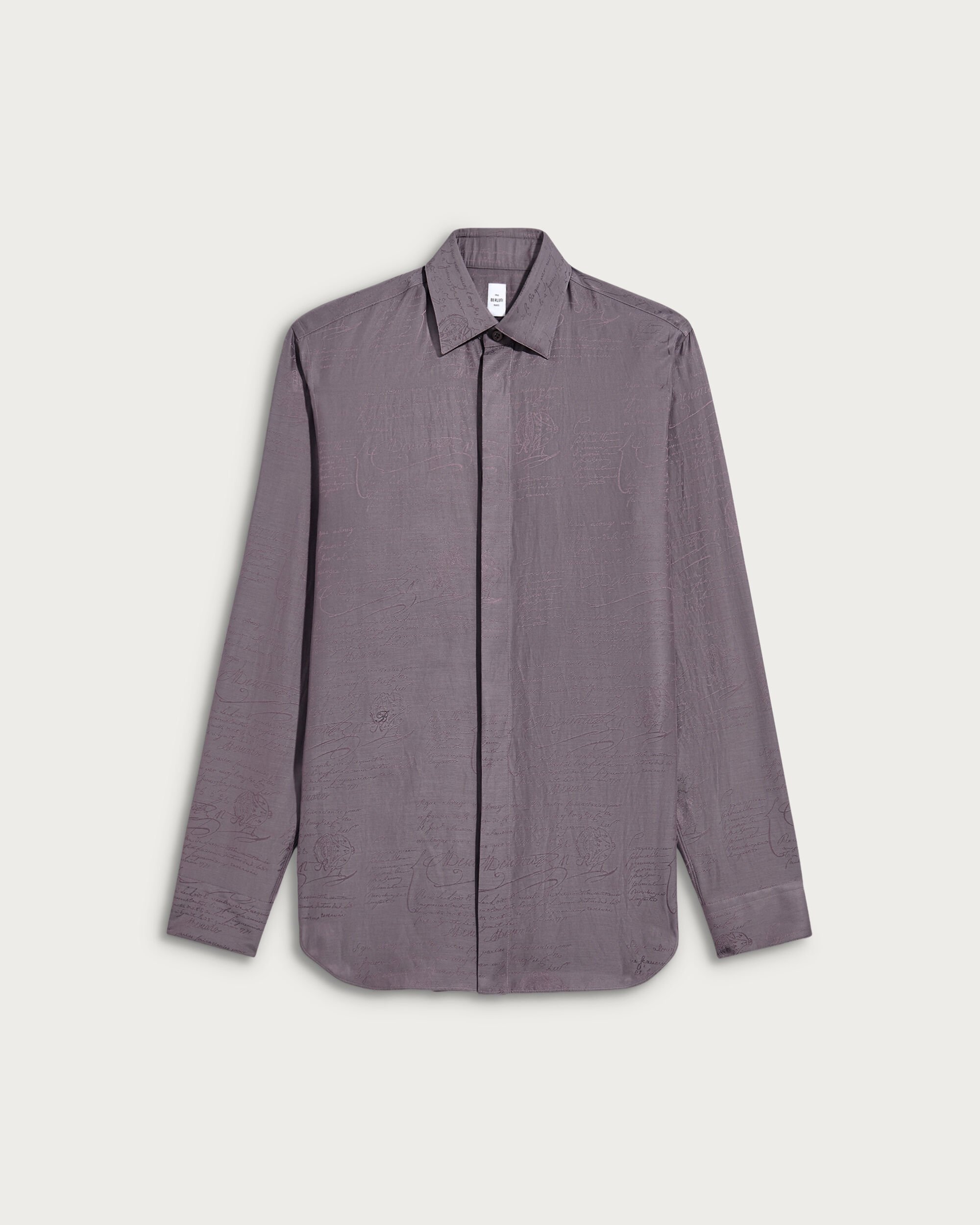 Andy Scritto Pattern Shirt, Smocky Lilac, hi-res