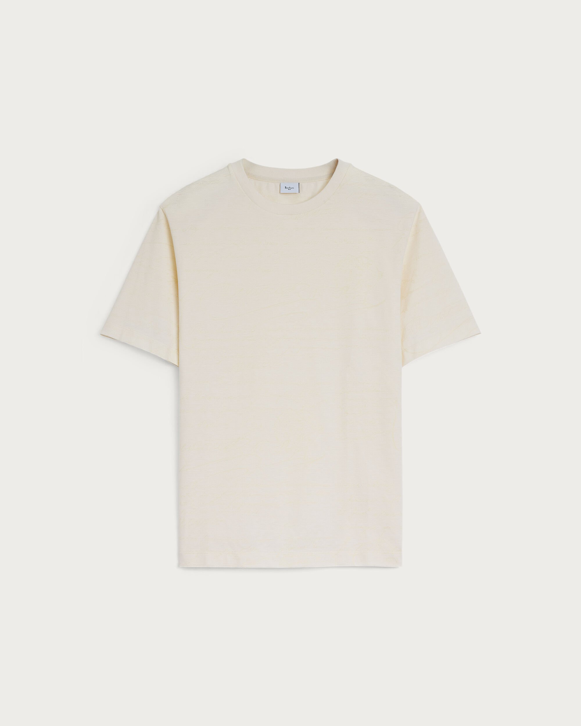 Scritto Piqu&eacute; T-shirt, Off White, hi-res