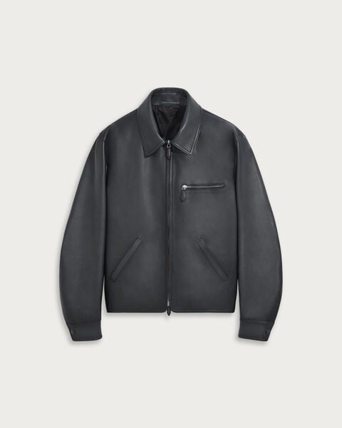 Leather Patina Un Jour Blouson, Black Shade, hi-res