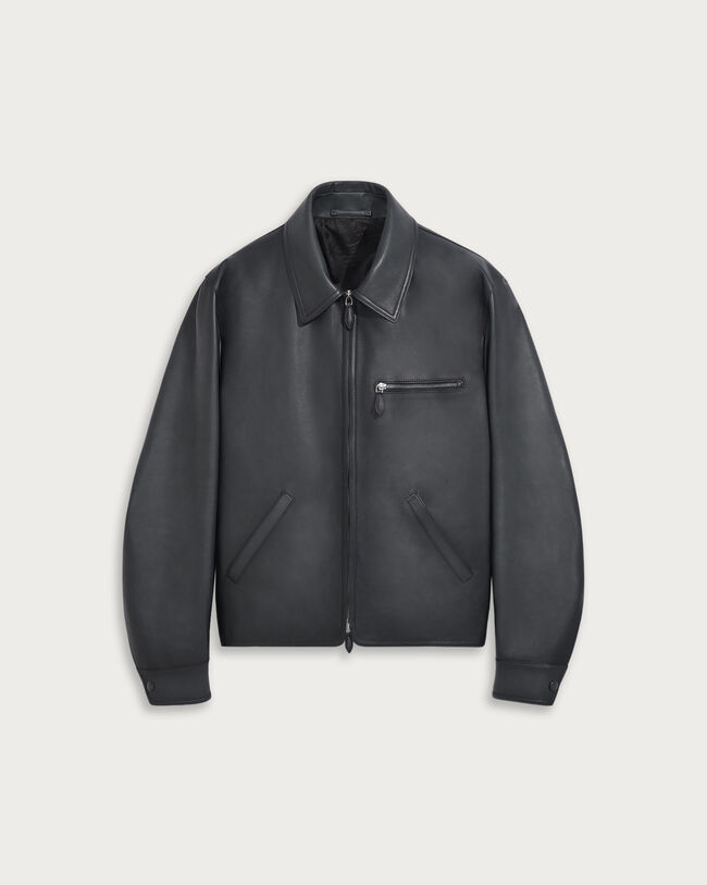 Leather Patina Un Jour Blouson, Black Shade, hi-res