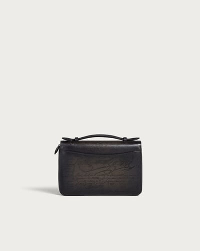 Itauba Wide Gradiant Zipped Pouch, Grey Flanel, hi-res