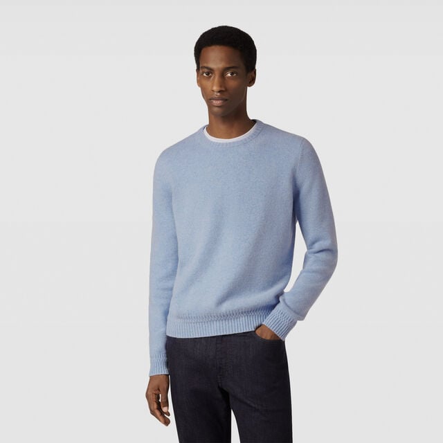 Pull en Cachemire, FROSTED BLUE, hi-res 2