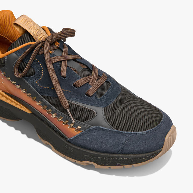 Skyrunning Leather And Nylon Sneaker, METEORITE BROWN, hi-res 7