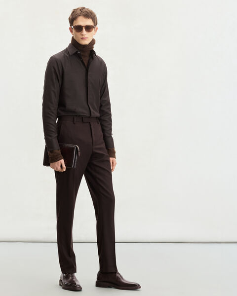 Andy Scritto图纹衬衫, Earth Brown, hi-res