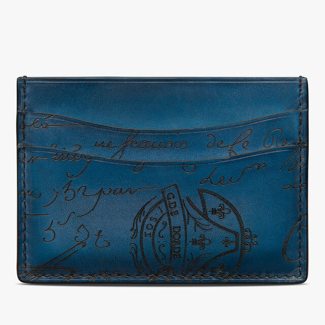 Bambou Scritto Leather Card Holder, AVEIRO, hi-res 1