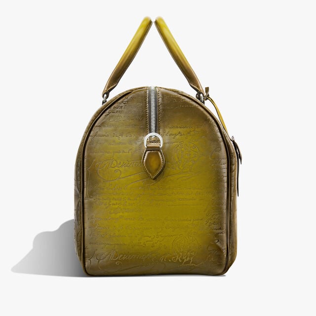 Jour Off GM Scritto Leather Travel Bag, JUNGLE GREEN, hi-res 4
