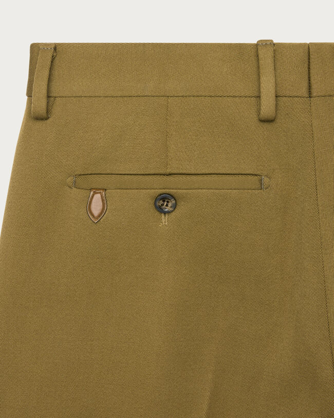 Pantalon Alessandro avec D&eacute;tail en Cuir, Citrus Green, hi-res