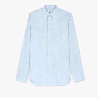 Chemise Alessandro À Col Boutonné En Coton Scritto, SKY BLUE, hi-res