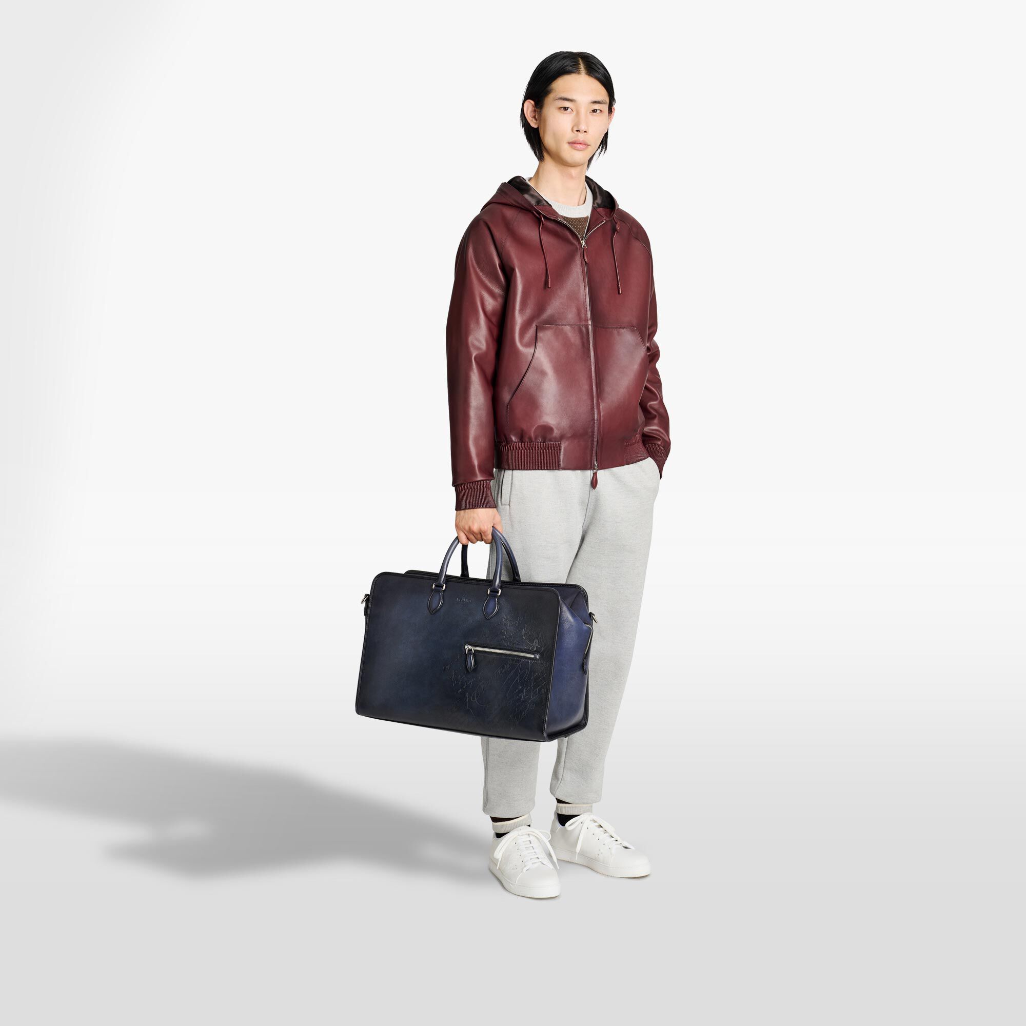 Overnight Scritto Leather Travel Bag Berluti GH