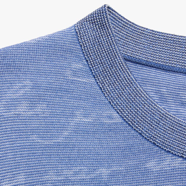 Light Scritto Wool Short Sleeves Crewneck, HELVETIA BLUE, hi-res 2