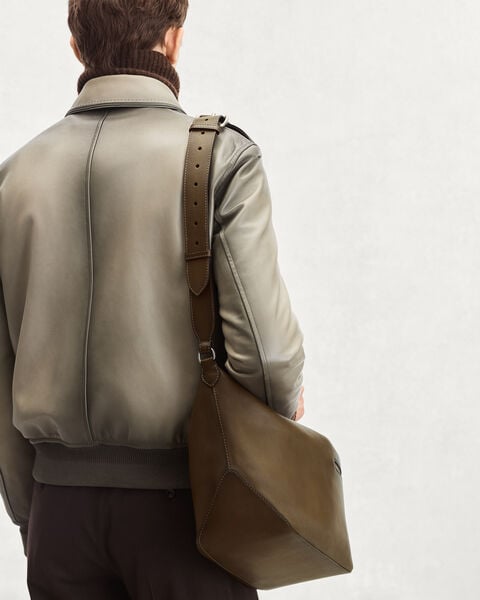 Sac Bandoulière Toujours Soft Zipped Hobo, Dark Kaki, hi-res