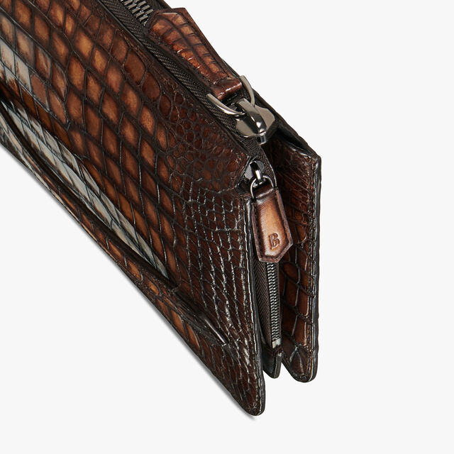 Tersio Alligator Leather Pouch, TOBACCO BIS, hi-res 6