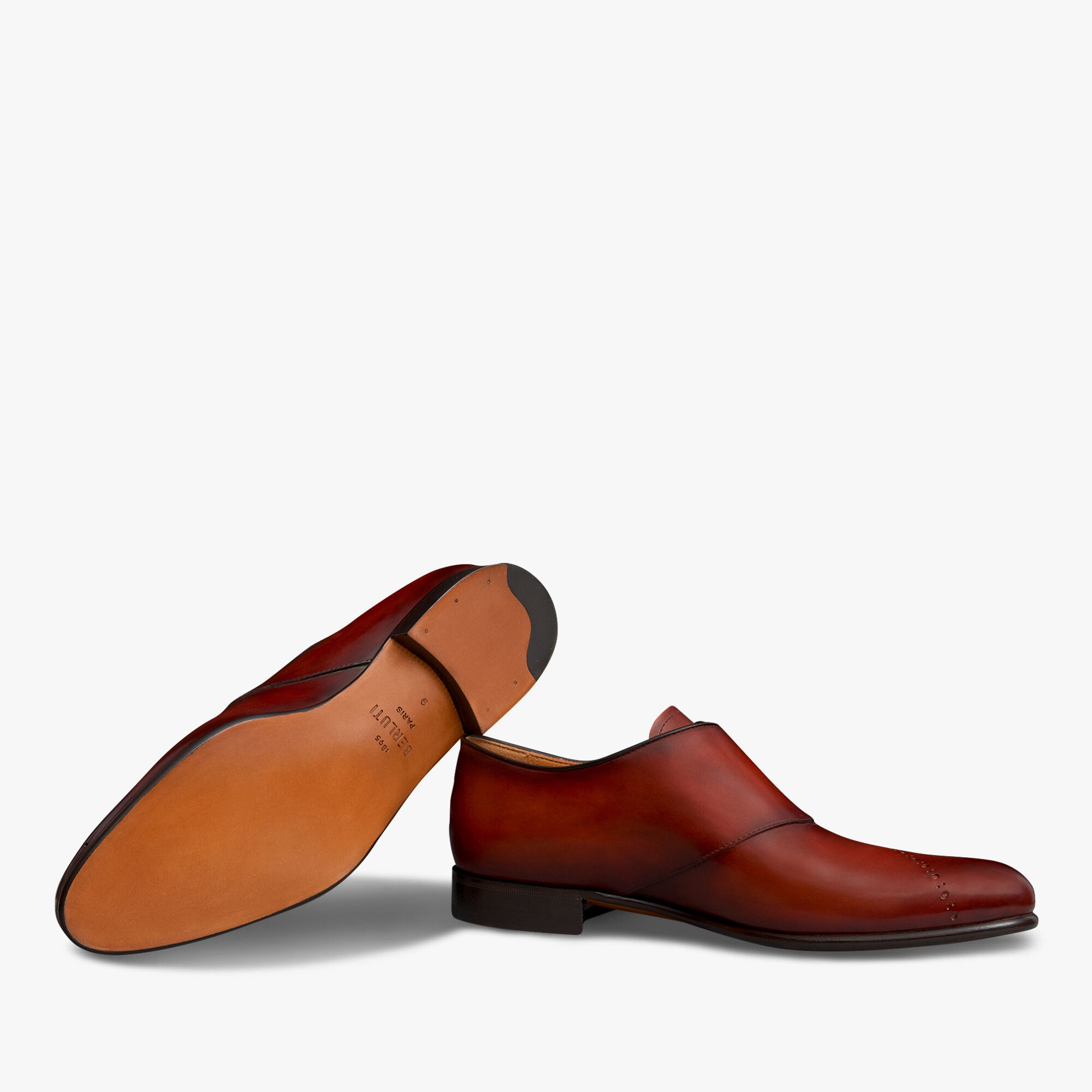 Galet Scritto Leather Monk Shoe, TERRA DI SIENNA, hi-res 4