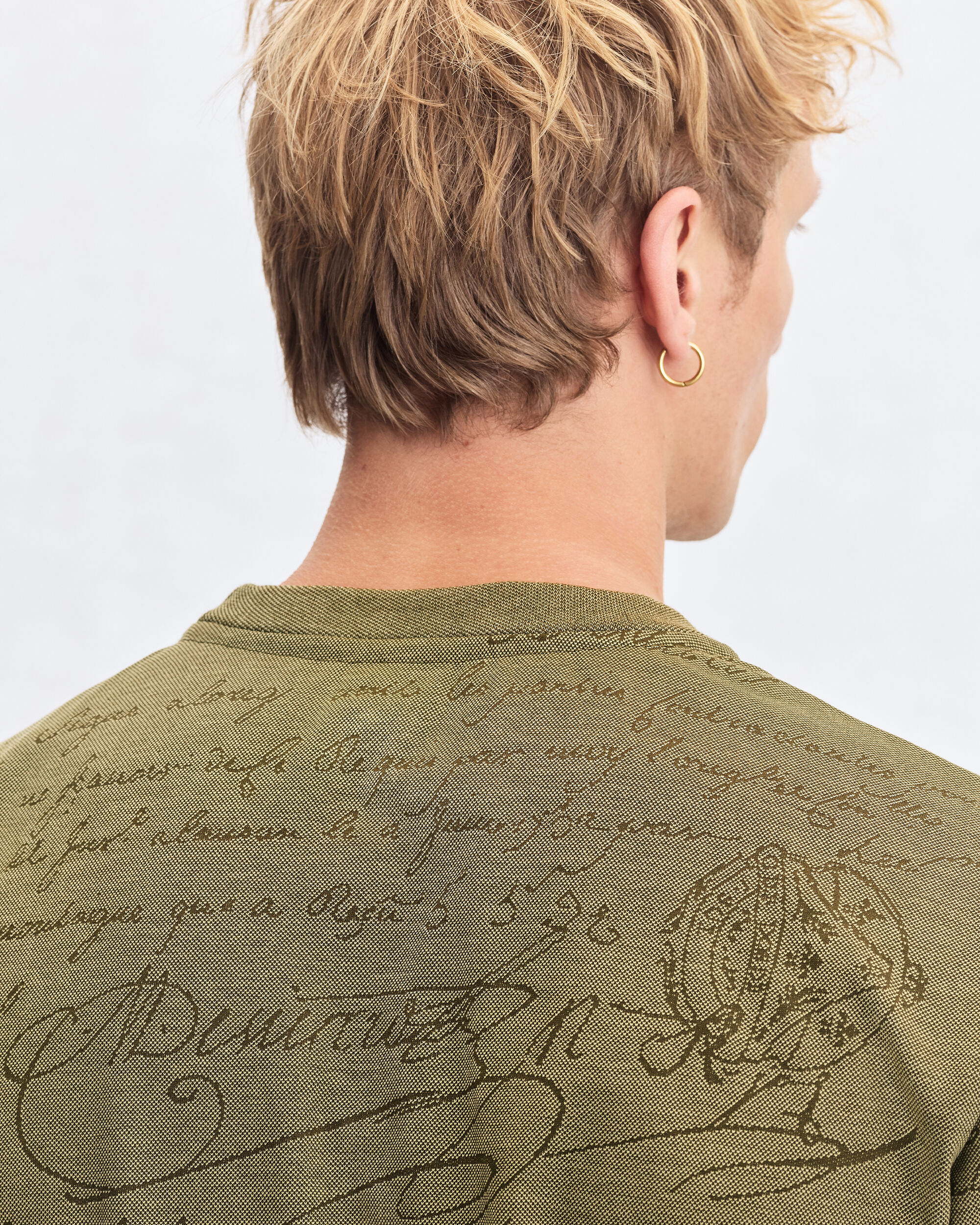 Scritto Piqu&eacute; T-shirt, Salvia, hi-res