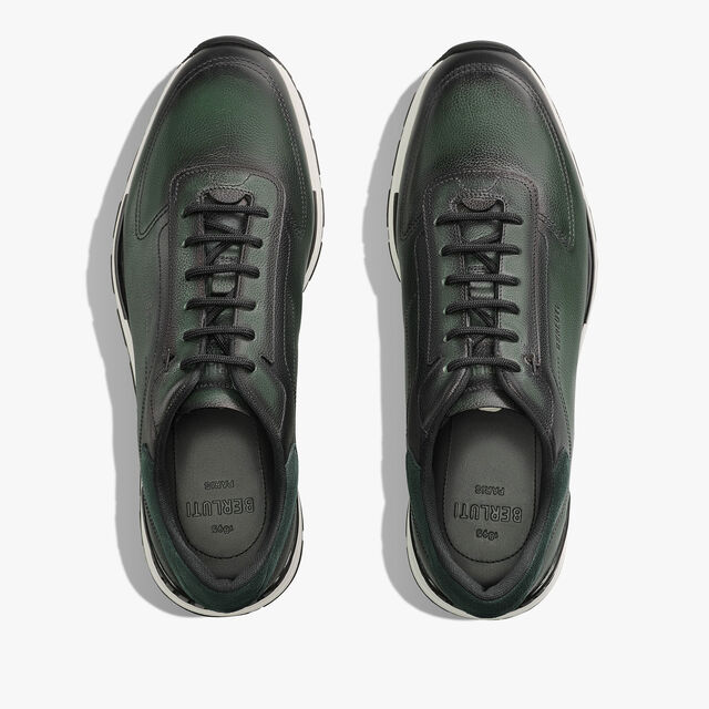 Fast Track Venezia Calf Leather Sneaker, NERO VERDE, hi-res 3