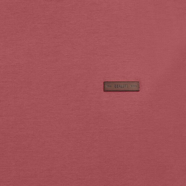 Leather Tab T-shirt, ROSEWOOD, hi-res 4