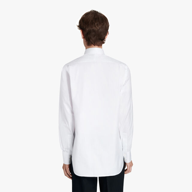 Cotton Scritto Alessandro Buttondown Shirt, BLANC OPTIQUE, hi-res 3
