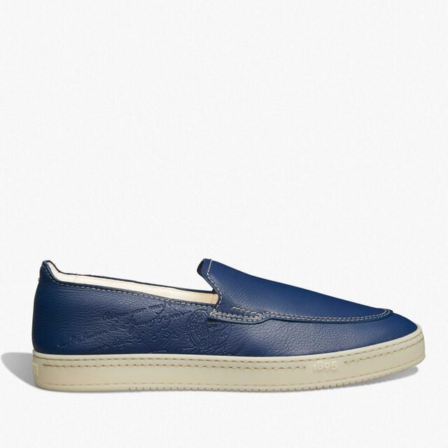 Mocassin Eden En Cuir Scritto, BLU SHADOW, hi-res 1