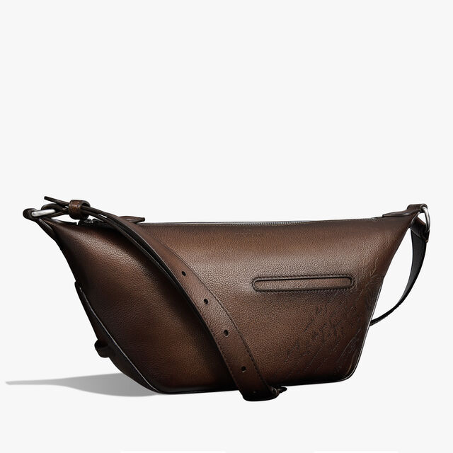 Toujours Soft Zipped Hobo Xs Scritto Leather Messenger, SOFT BROWN, hi-res 2