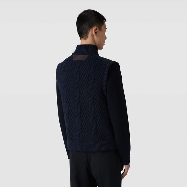 Suede & Cashmere Bodywarmer, ANTHRACITE MELANGE, hi-res 3
