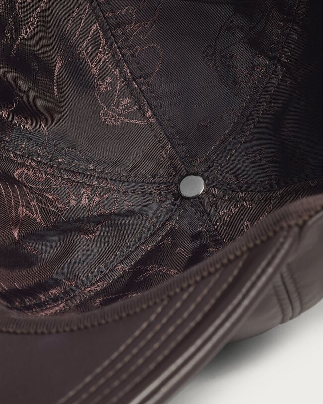 Ultralight Fly Leather Baseball Cap with Leather Detail, Brown Taupe, hi-res