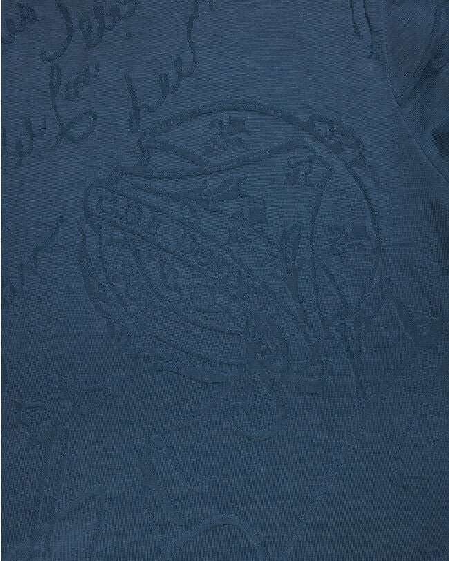 Diagonal Scritto Pattern Crewneck, Oceanic Wave, hi-res