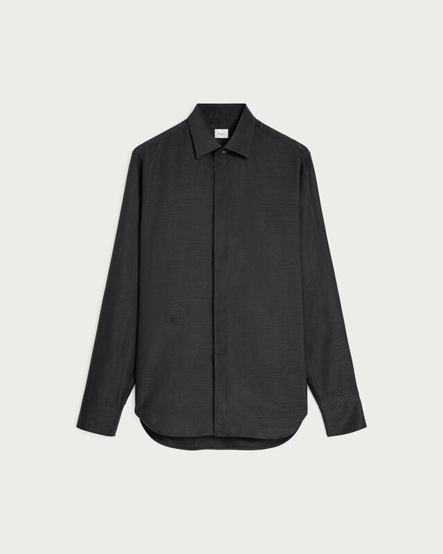 Andy Scritto Pattern Shirt, Noir, hi-res