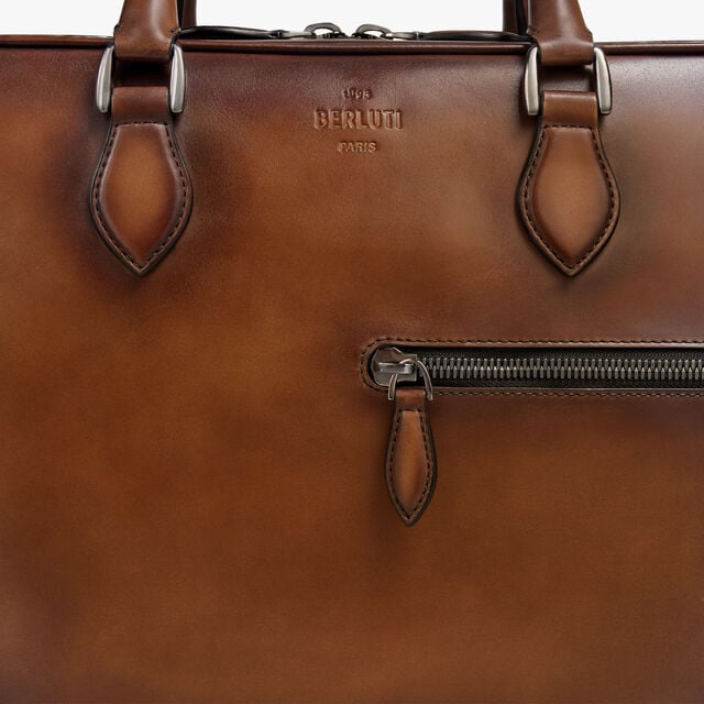 F088 Leather Briefcase, CACAO INTENSO, hi-res 9