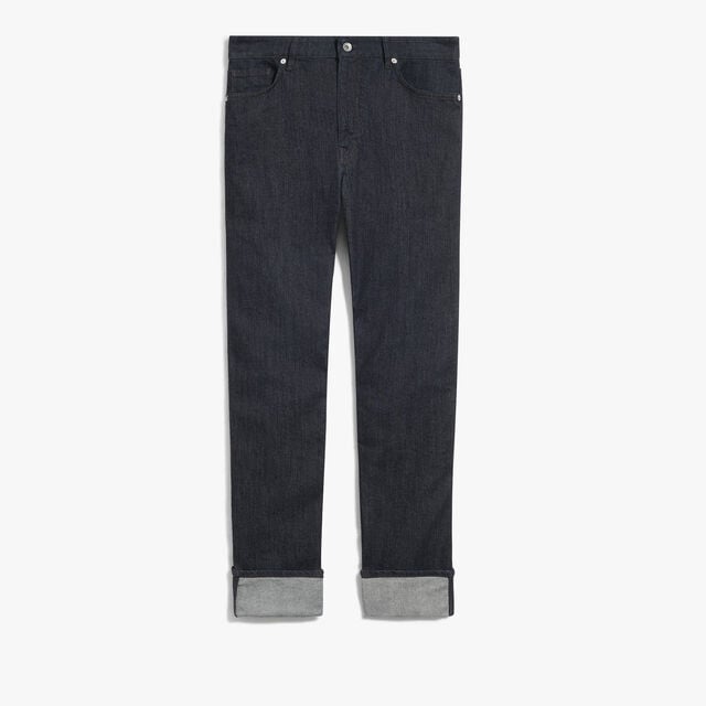 Straight Denim Pants, DARK INDIGO DENIM, hi-res 1