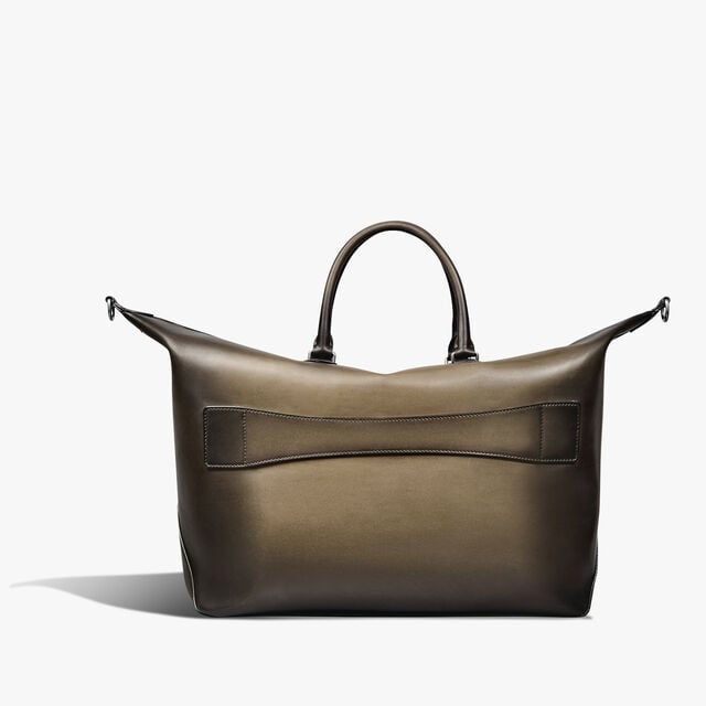 Toujours Soft Zipped Bag Leather Travel Bag, NERO LEGNO, hi-res 3
