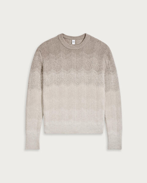 Pull &agrave; Col Rond D&eacute;grad&eacute;, Warm Beige, hi-res