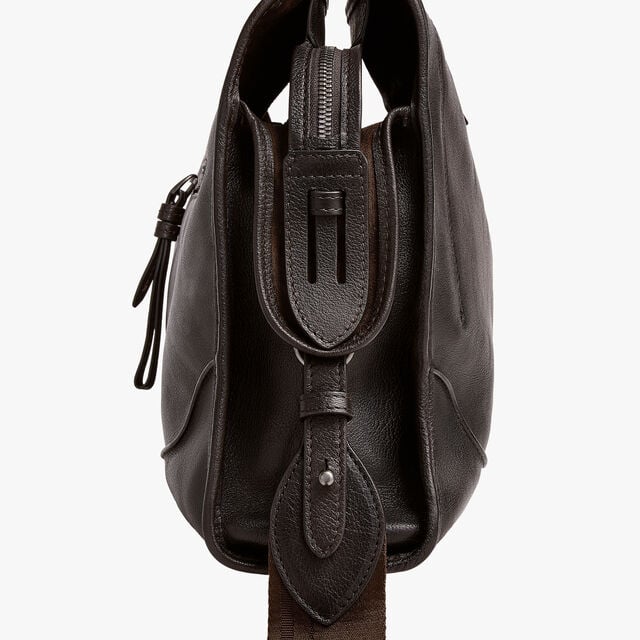 Un Jour Briefcase In Leather, DARK BROWN, hi-res 7
