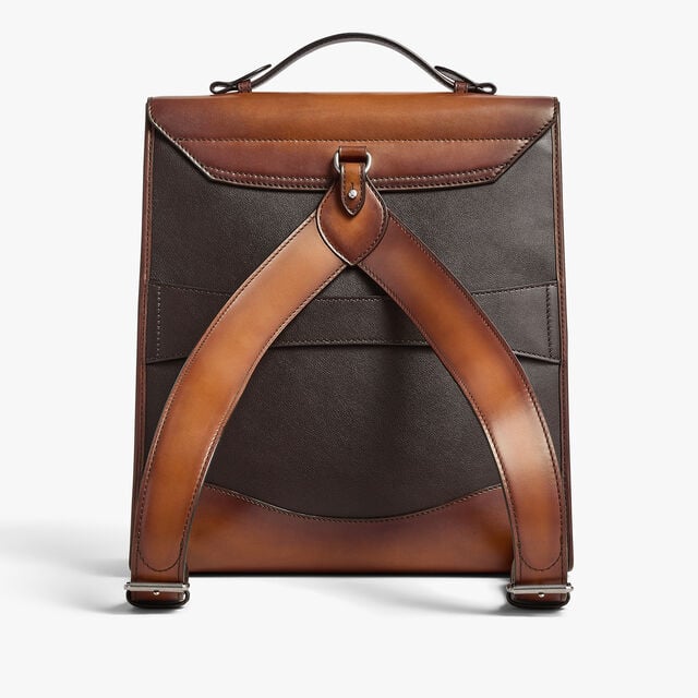 E'Mio Backpack In Leather, CACAO INTENSO, hi-res 3