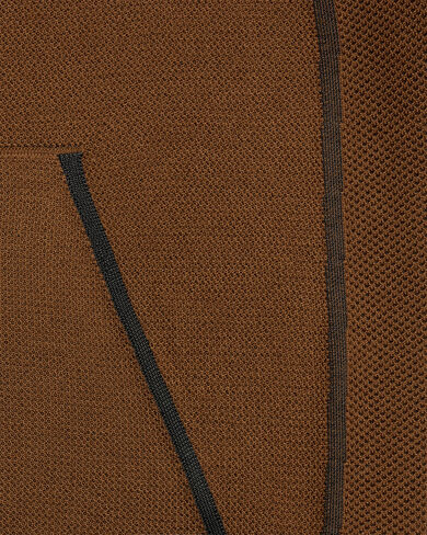 Shadow Zipped Hoodie with Leather Details, Toffee Camel, hi-res
