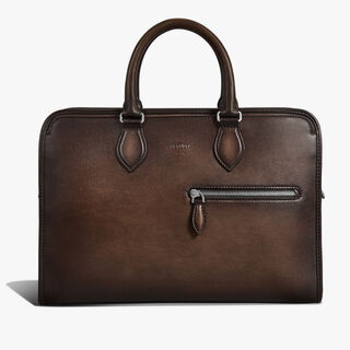 Un Jour迷你皮革公文包, SOFT BROWN, hi-res